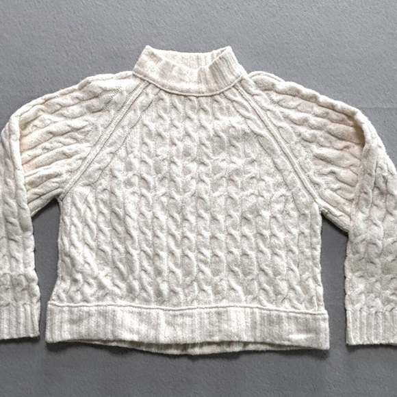 Free People Sweaters - FREE PEOPLE Sweater Womens Small Long Sleeve Bell Pullover Cropped White/Ivory